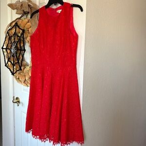 Shoshanna Red Lace Dress